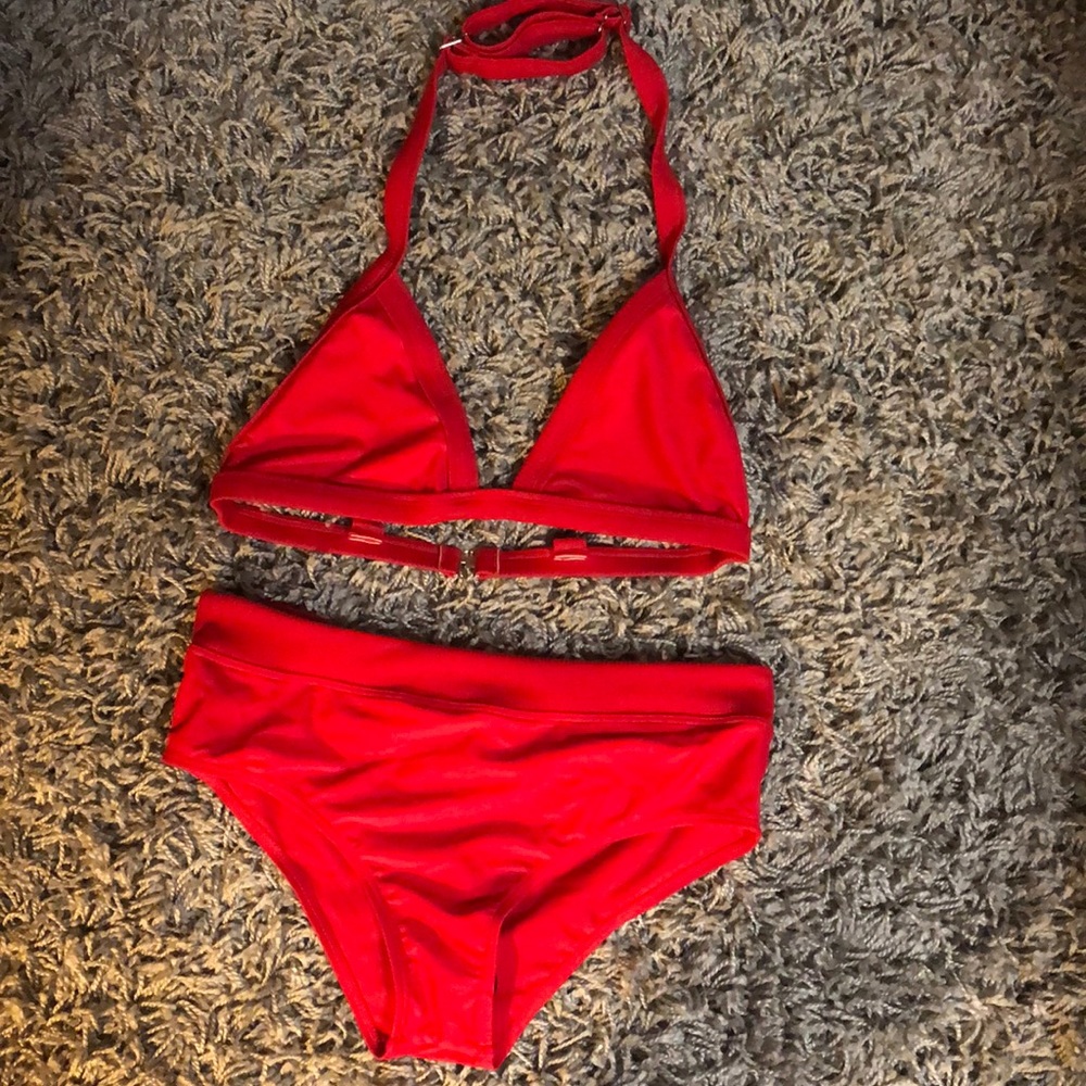 red shien bathing suit